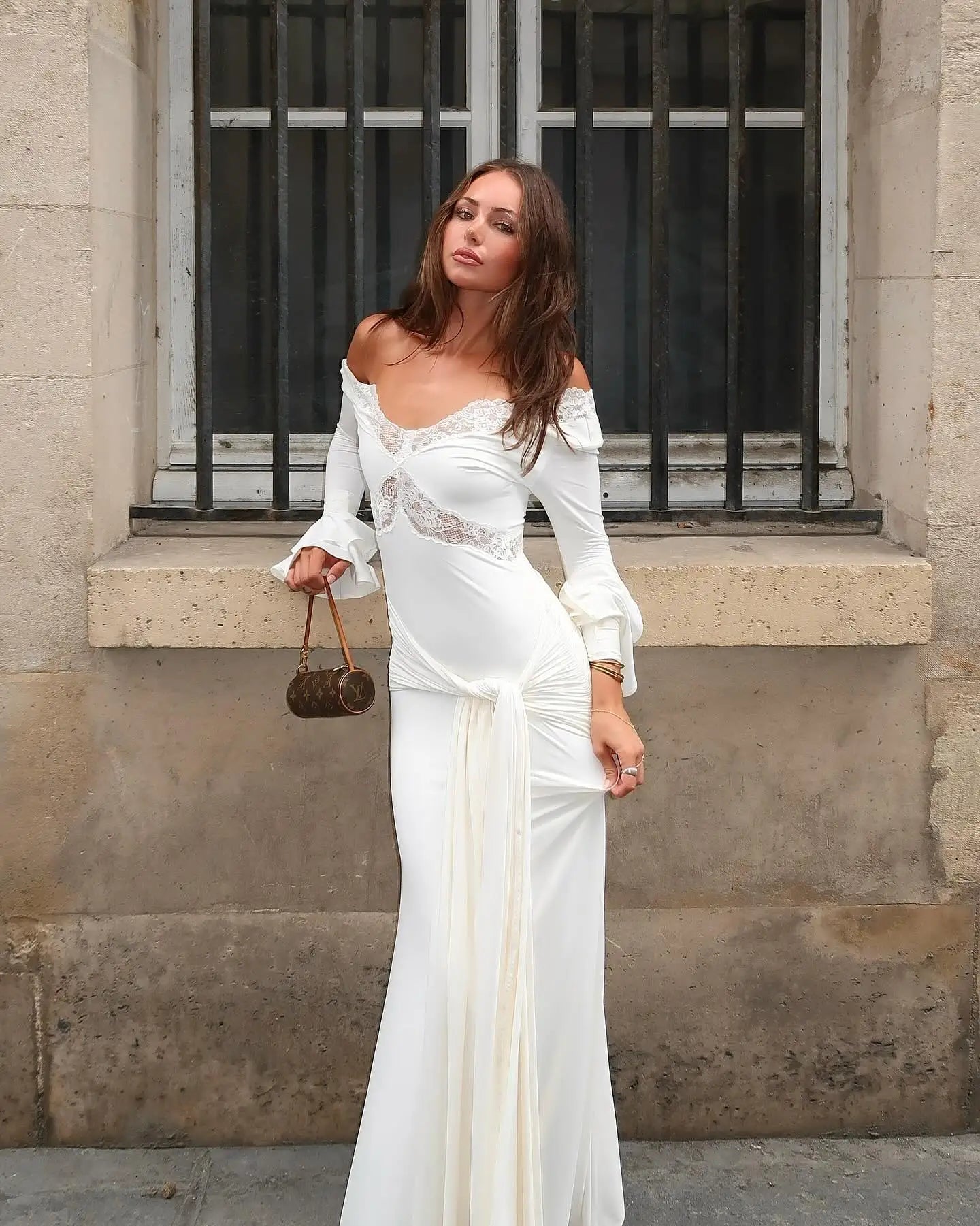 The Elara | Sculpted Long-Sleeve Gala Gown
