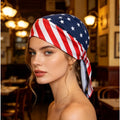Breathable Headscarf with USA Flag Print