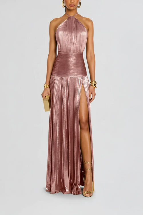 MsChuh Street Chic Dress – Halter Design with Sculptural Draping