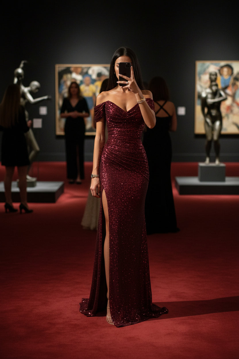 The Seraphina | Sculpted Satin Halter Gown