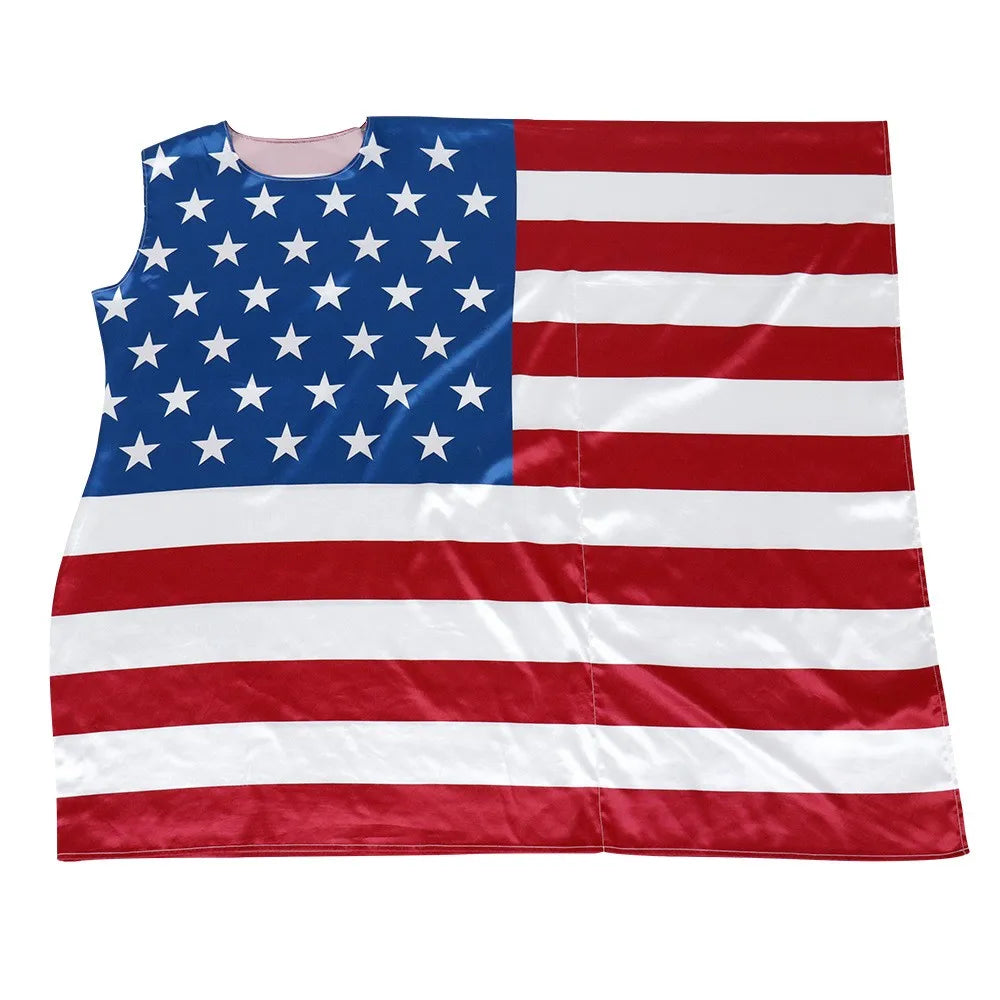 USA Independence Day Flag Print Men's and Women's Independence Day Party Cosplay Costume