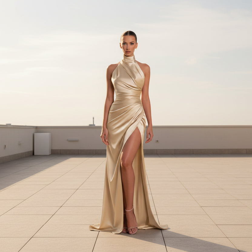 The Helena Ruched Gown