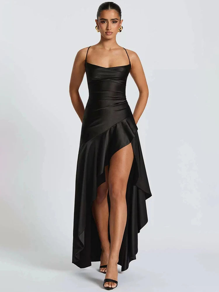 Mozision Slim Dress – Minimalist Elegance with an Open Back