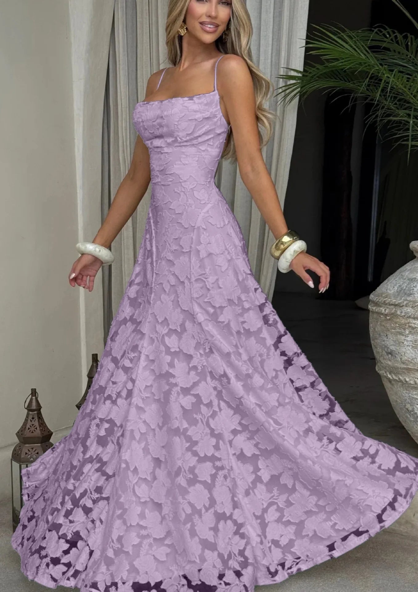 Mermaid Maxi Dress – Square Neckline