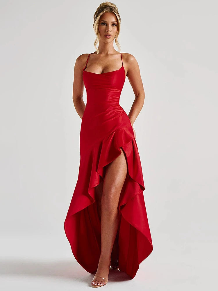 Mozision Slim Dress – Minimalist Elegance with an Open Back