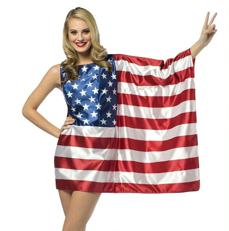 USA Independence Day Flag Print Men's and Women's Independence Day Party Cosplay Costume