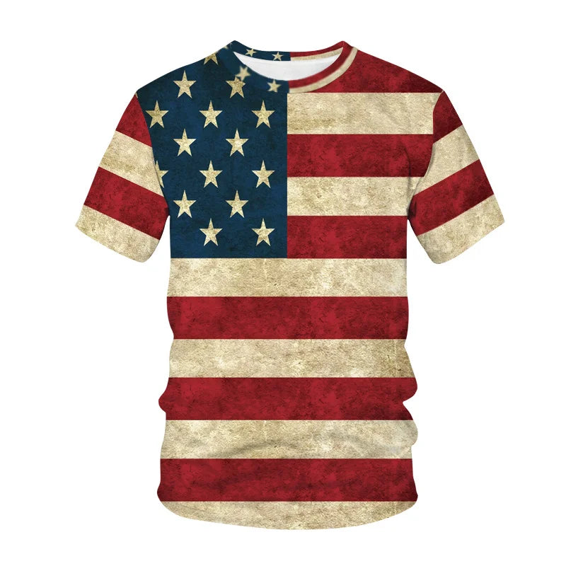 Vintage style American flag t-shirt.