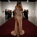The Seraphina | Sculpted Satin Halter Gown